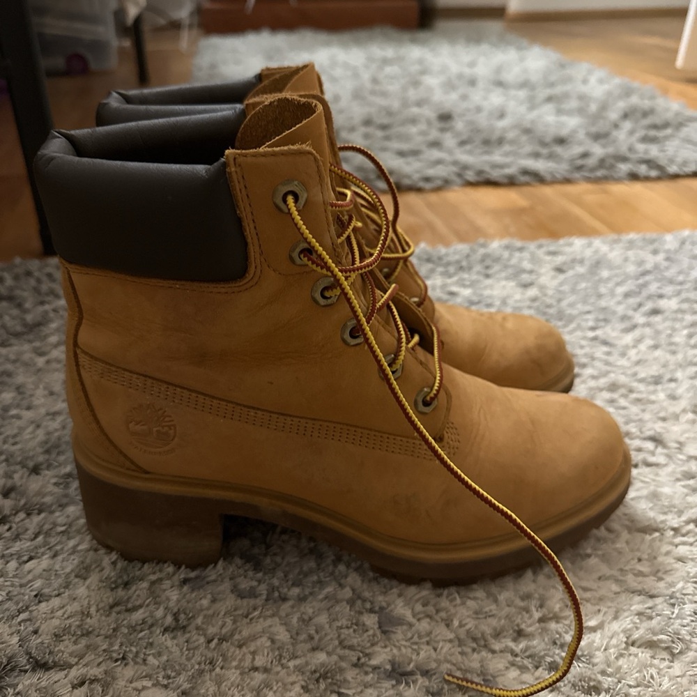 Timberland Women's Brown Leather Combat Boots